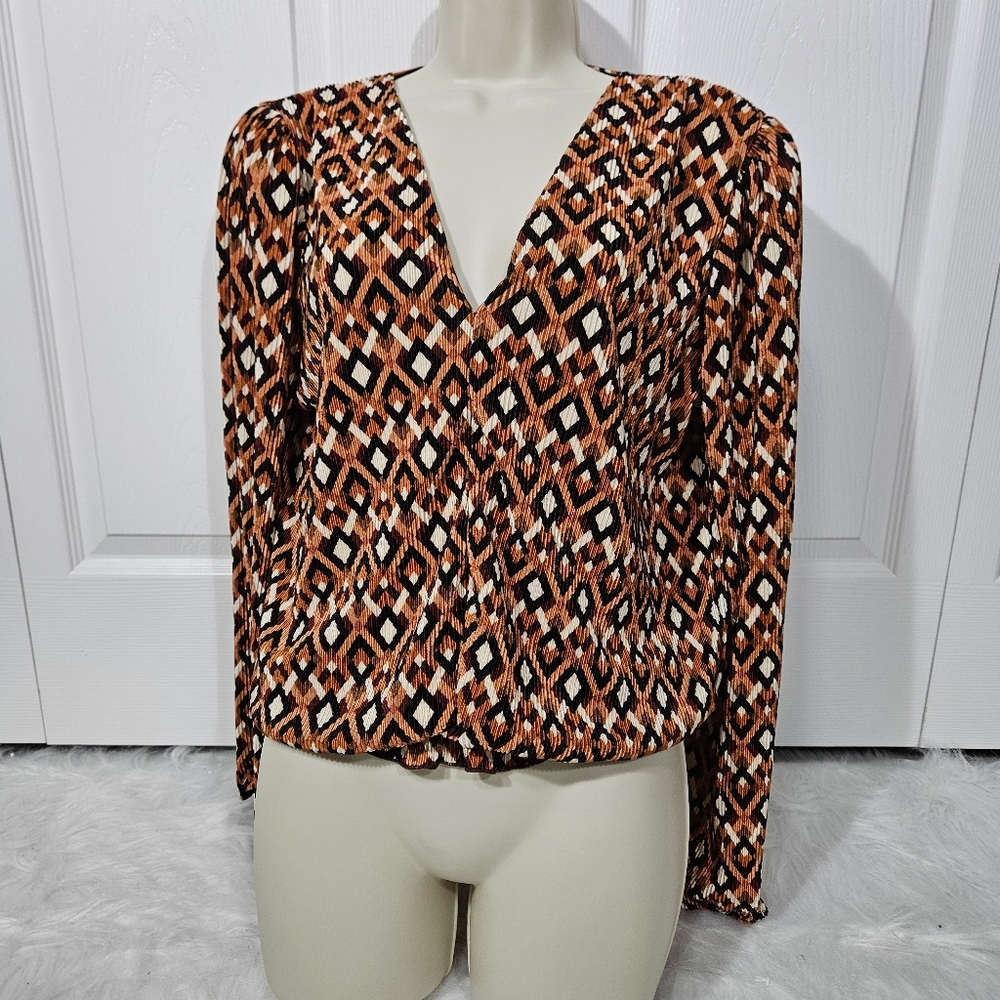 Chenault Multicolor Diamond Pattern Blouse - image 3